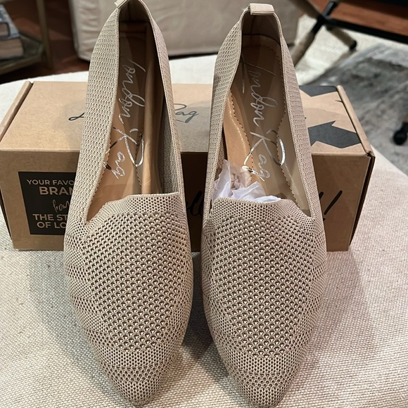 London Rag Akili Knit Beige Textile Solid Flats/NIB/9 - Picture 9 of 11
